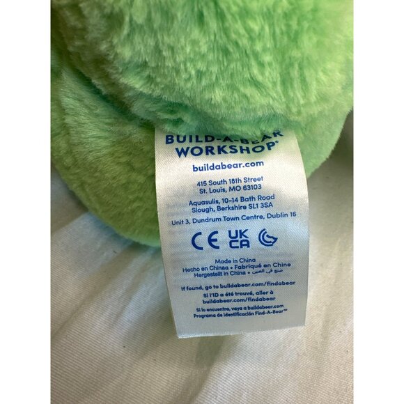 Build A Bear Spring Green Frog 16" Stuffed Plush Animal W/ Strawberry Scent BAB - Picture 5 of 5